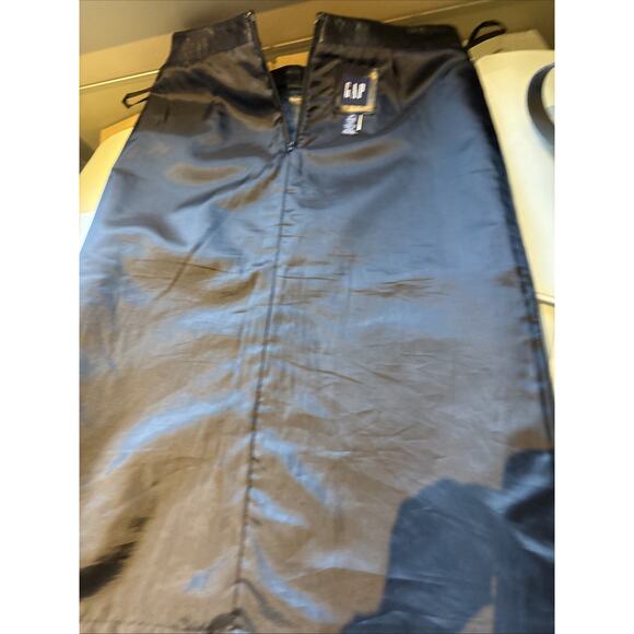 Vintage GAP Midi Genuine Leather Skirt Womens Sz 2 Black A-Line 28 X 27 lined EU - Picture 10 of 12